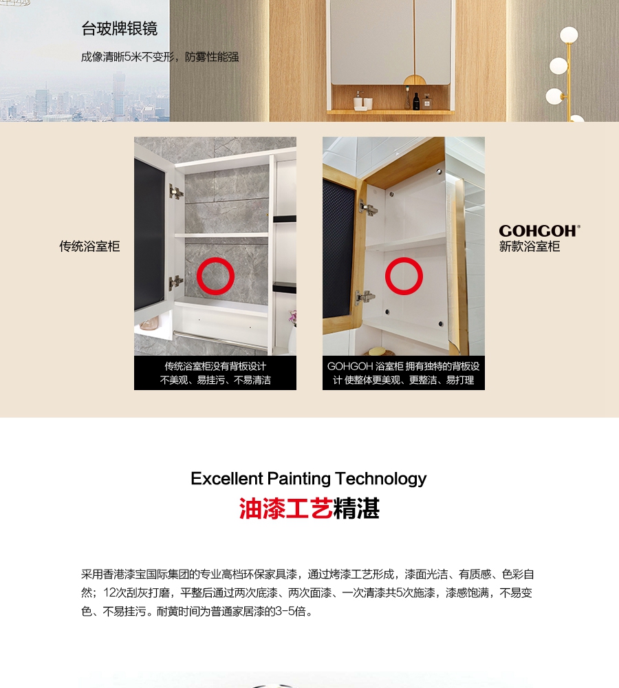 gohgoh浴室柜，現代簡約浴室柜